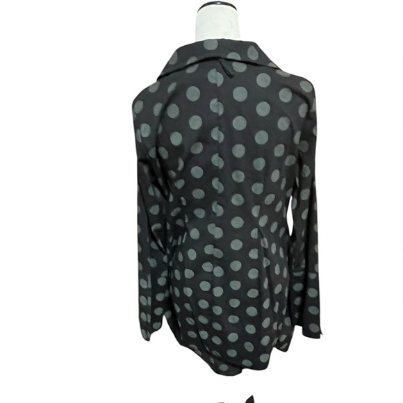 Comfy USA Black Polka Dot Long Sleeves Dress Balloon Hem Midi Lagenlook Artsy - Picture 2 of 3